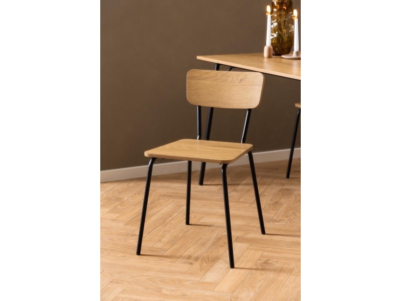 Krzesło Peru dąb/czarne - ACTONA